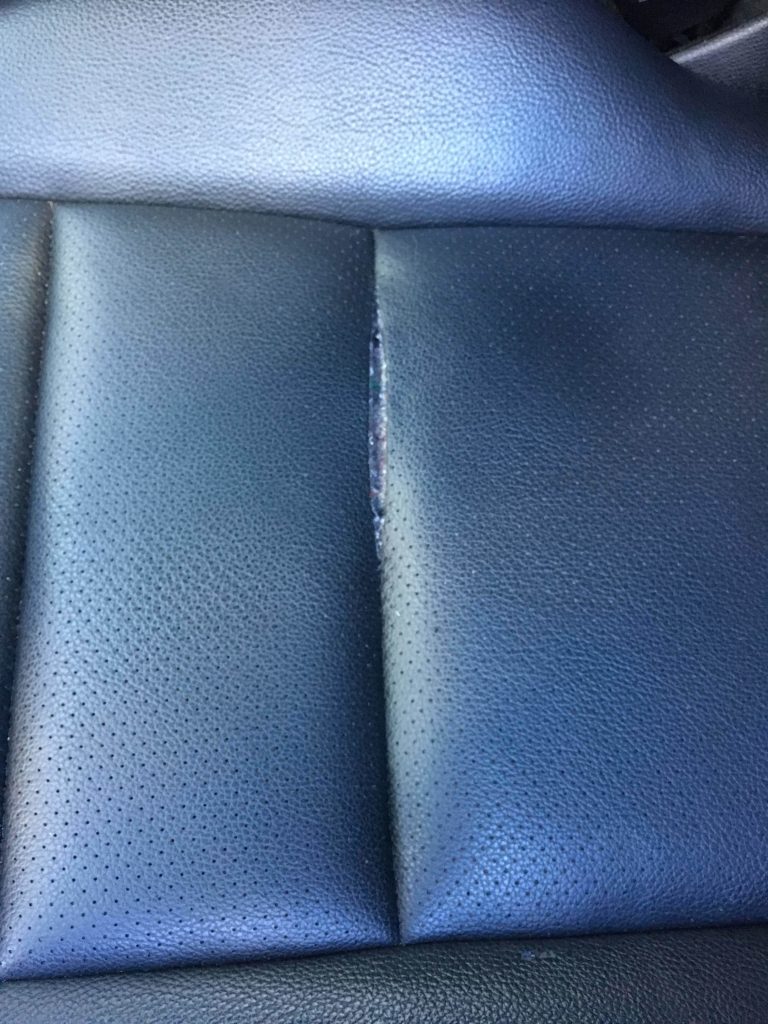 cleaned and polished car upholstery