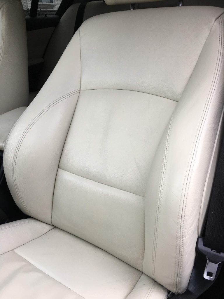 front seat of a car after getting the upholstery cleaned